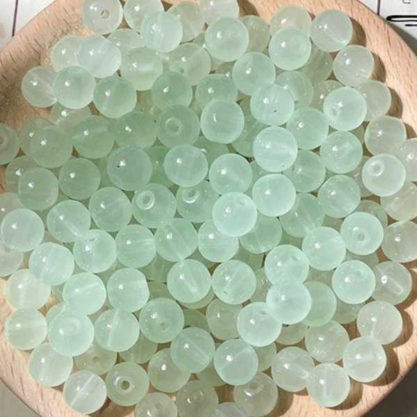 20pcs Glass Beads imitation Jade Beads