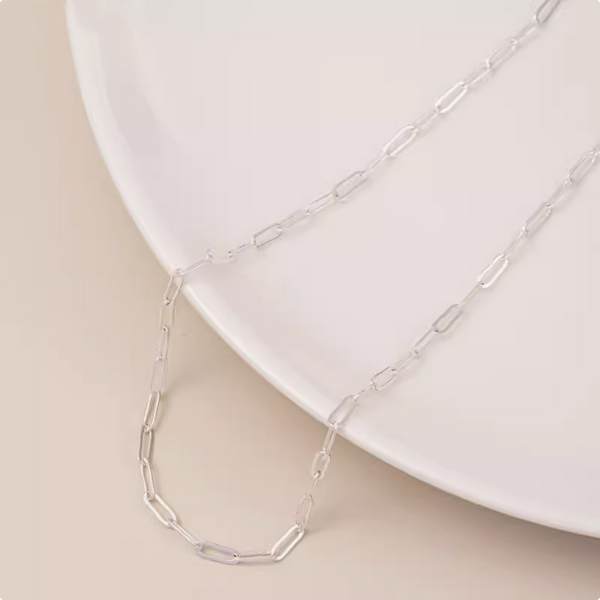 Brass Chain Necklace/Bracelet DIY Material Silver Plated