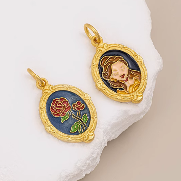 Brass Princess Pendant Piece 18K Matt Gilded