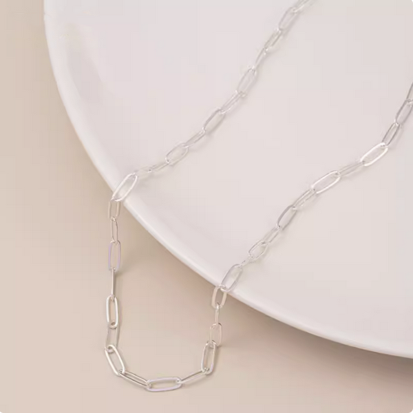 Brass Chain Necklace/Bracelet DIY Material Silver Plated