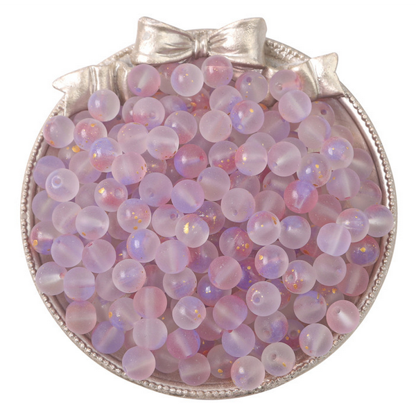 20pcs Glass Foil Matt Beading Ball Beads