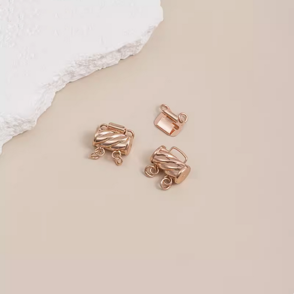 Brass 2/3 Rows Electroplated Insert Clip Clasp