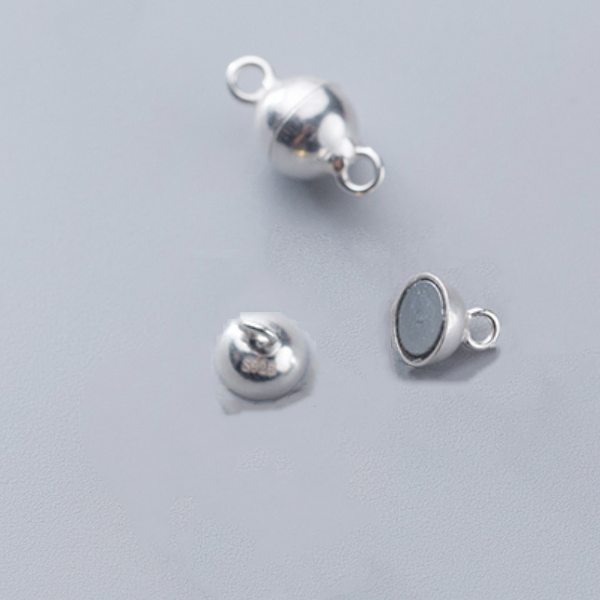 925 Sterling Silver Material Magnetic Ball Clasp