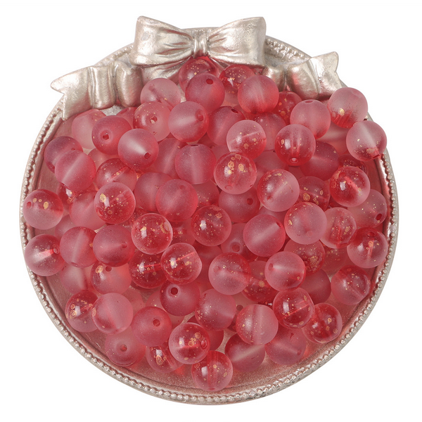 20pcs Glass Foil Matt Beading Ball Beads