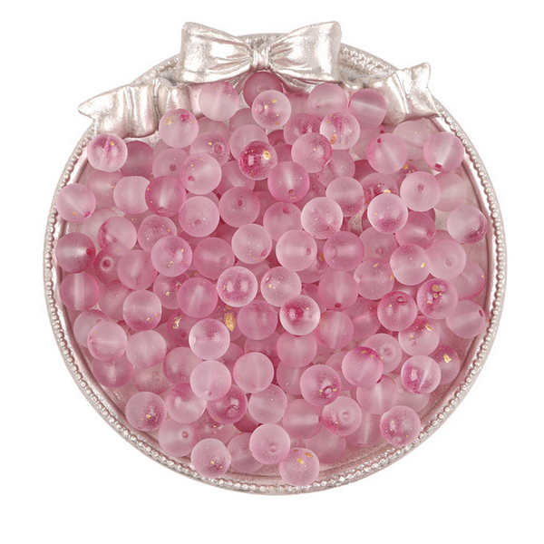 20pcs Glass Foil Matt Beading Ball Beads