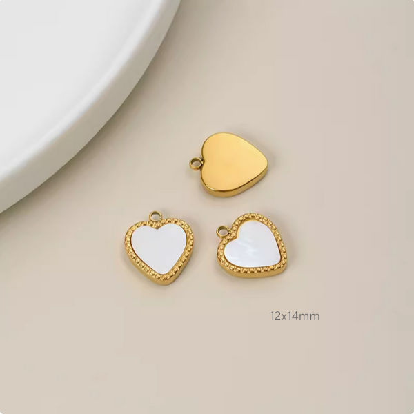 New Fashion Titanium Steel+Shell Pendant Charms