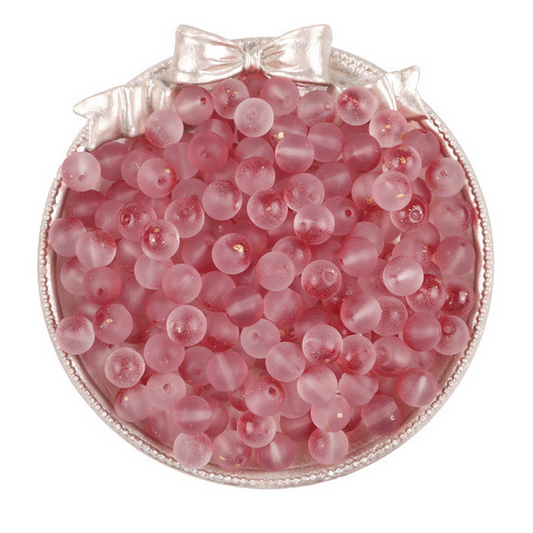 20pcs 10mm Glass Foil Matt Beads -GLMS-04