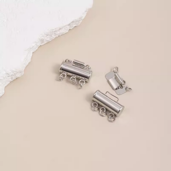 Brass 2/3 Rows Electroplated Insert Clip Clasp