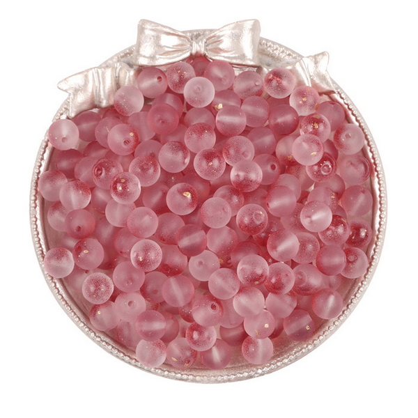20pcs Glass Foil Matt Beading Ball Beads