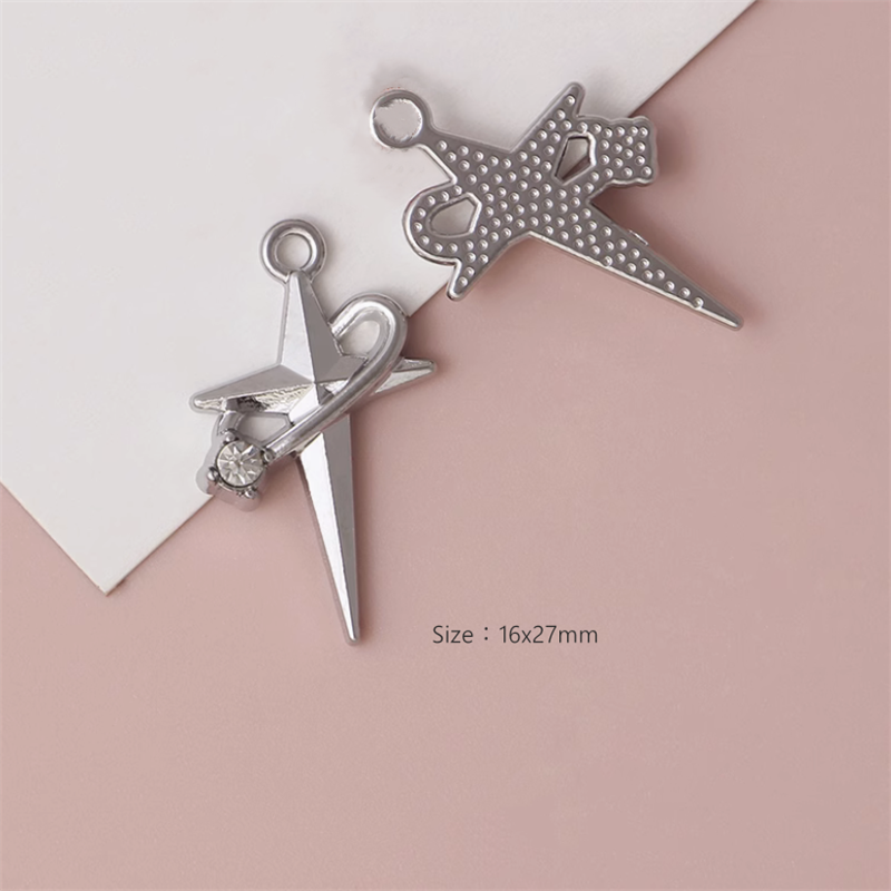 Alloy Platinum Plated Gothic Style Big Cross Pendants