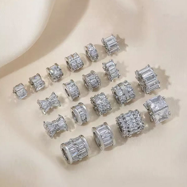 Brass Zirconic Spare Spacers Platinum Plated
