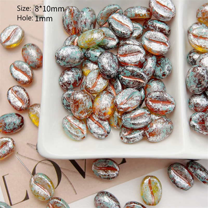 20pcs Coffee Bean Beads Ornament Handmaking Material