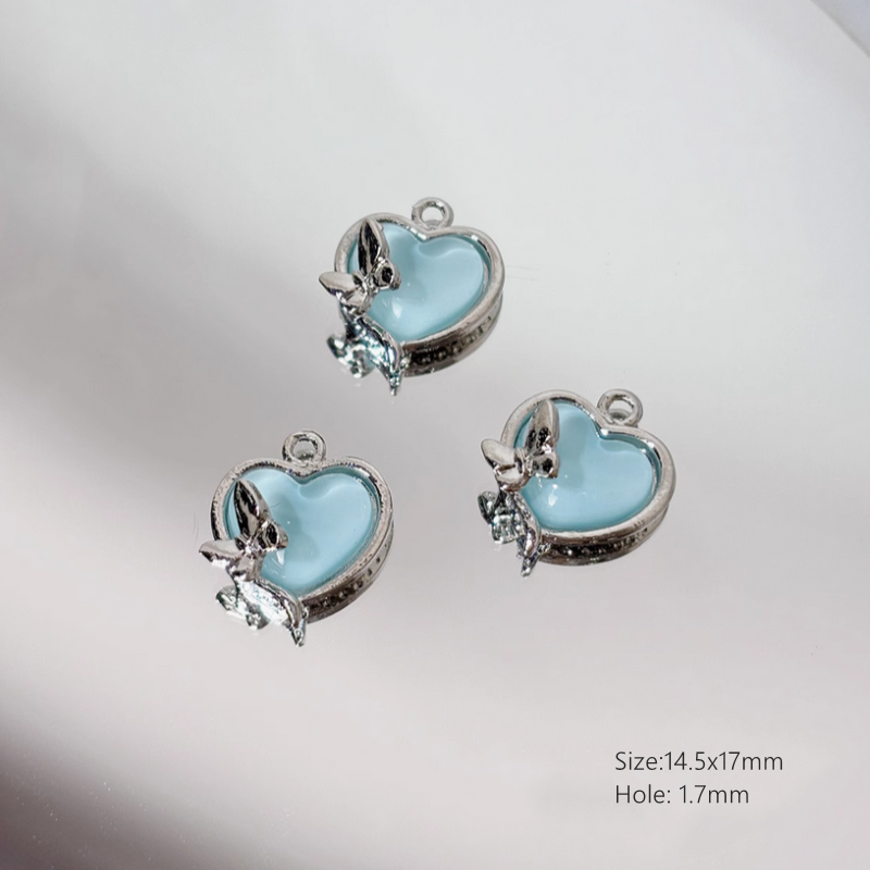 Alloy Pendants With Resin Blue Fairy Fantastic Charms Accessories