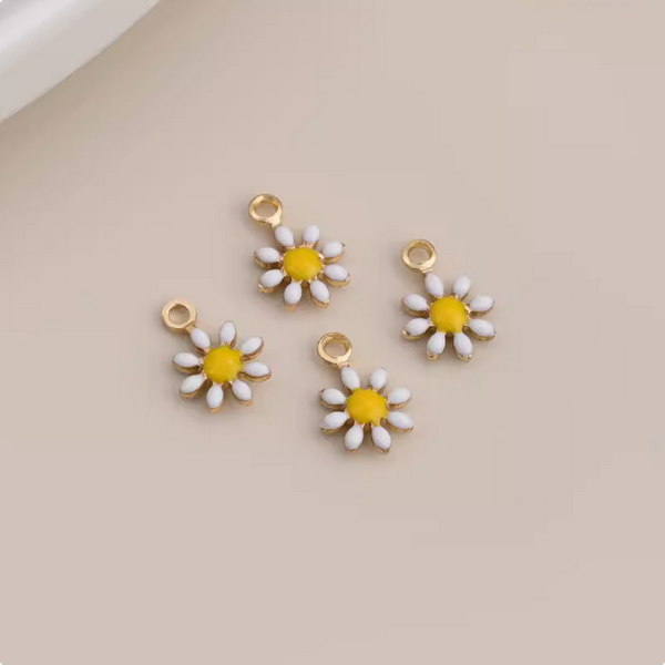 Brass Flower Pendant Dispensing 14K Plated
