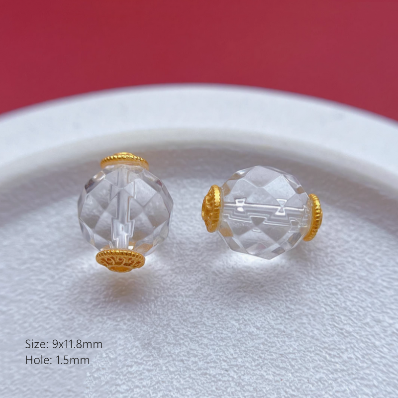 Nature Transparent Crystal Silver Gilded Base Spacers Partitions