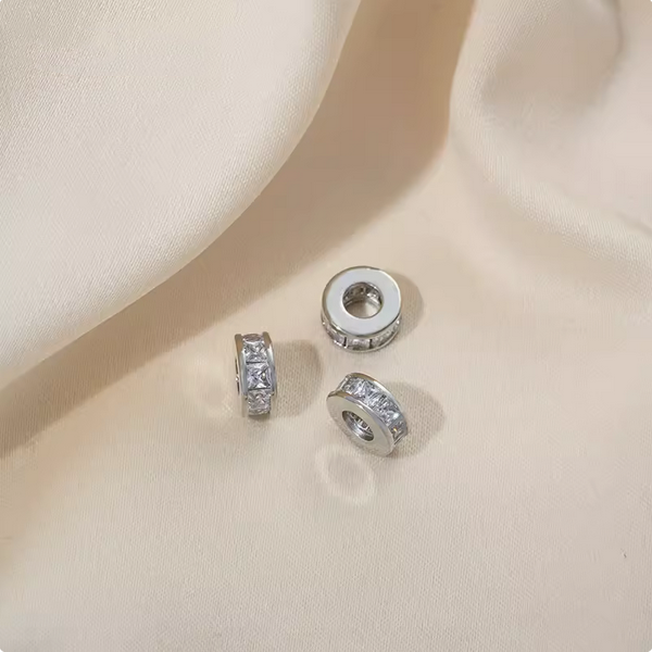 Brass Zirconic Spare Spacers Platinum Plated