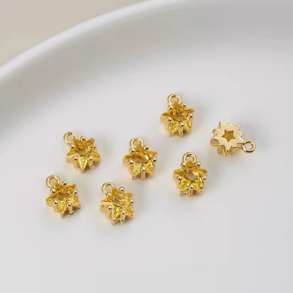 Zircon Small Cute Colorful Stars Pendants