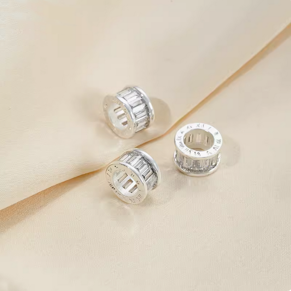 Brass High Quality Zirconic Spare Spacers Silver Plated