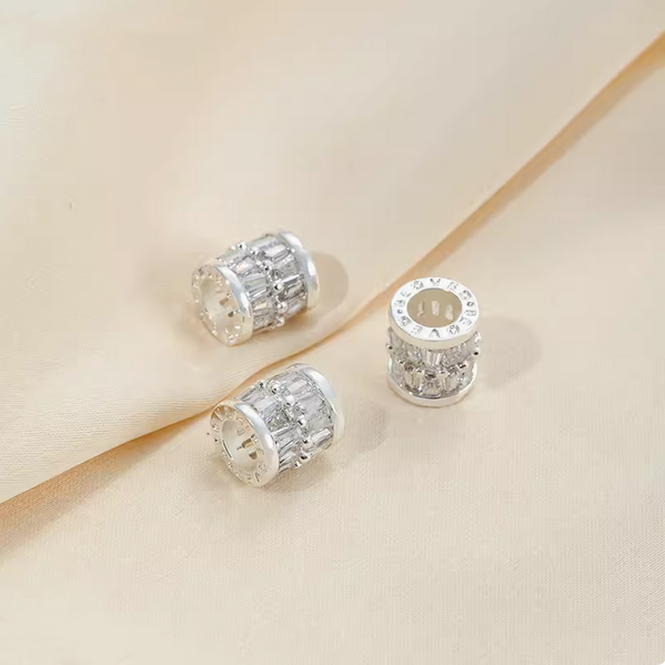 Brass High Quality Zirconic Spare Spacers Silver Plated