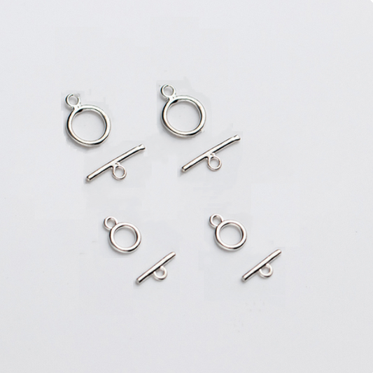 Sterling Silver 8.5mm Toggle/OT Clasp, Silver Plated -CSSOT-02