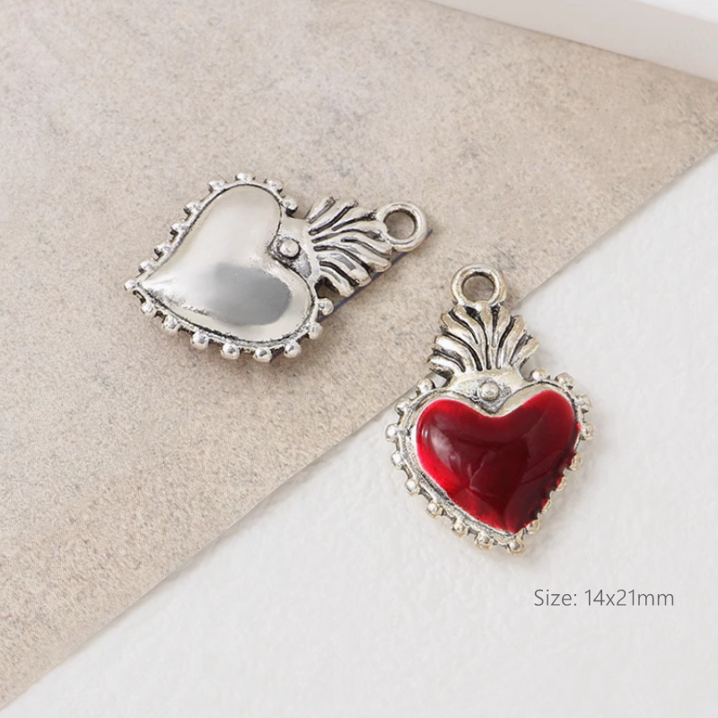 Pendant Halloween Theme Gothic Dark Handmaking DIY Charms Heart Sword