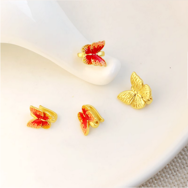 Brass Gilded Color Preservation Butterfly Hook Connector