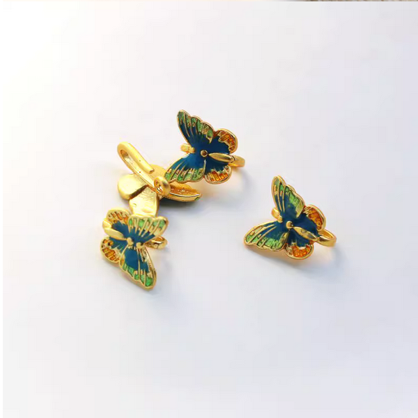 Brass Gilded Color Preservation Butterfly Hook Connector