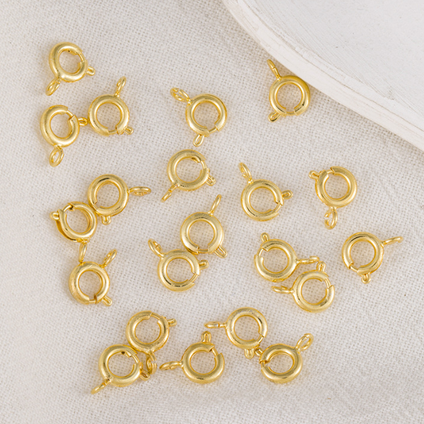 Brass Round Spring Ring Clasp