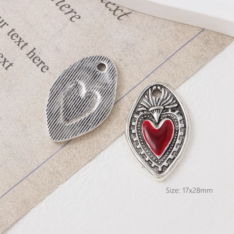 Pendant Halloween Theme Gothic Dark Handmaking DIY Charms Heart Sword