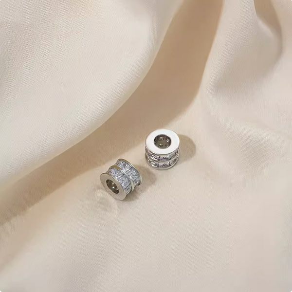 Brass Zirconic Spare Spacers Platinum Plated