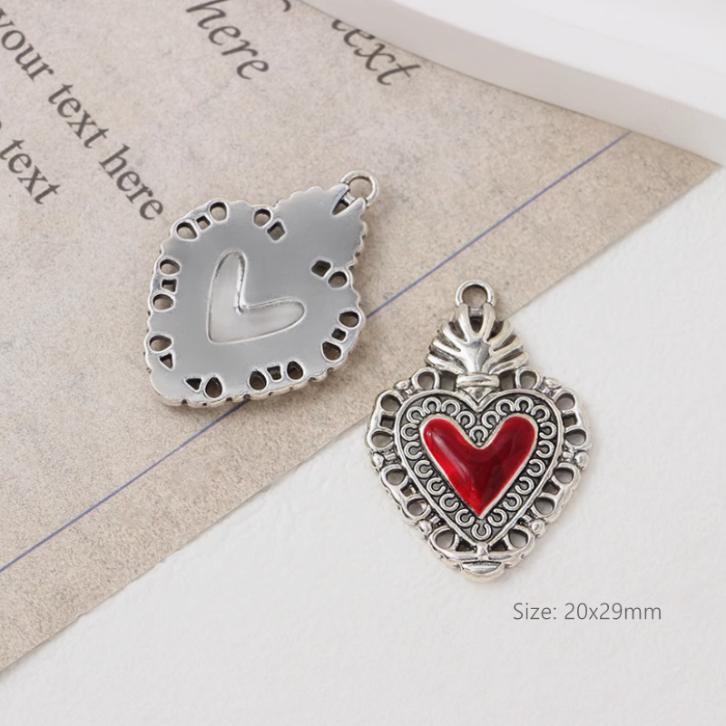 Pendant Halloween Theme Gothic Dark Handmaking DIY Charms Heart Sword