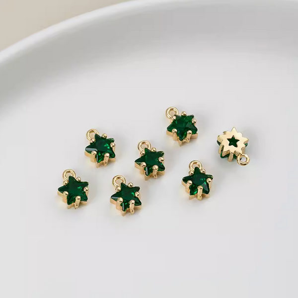 Zircon Small Cute Colorful Stars Pendants