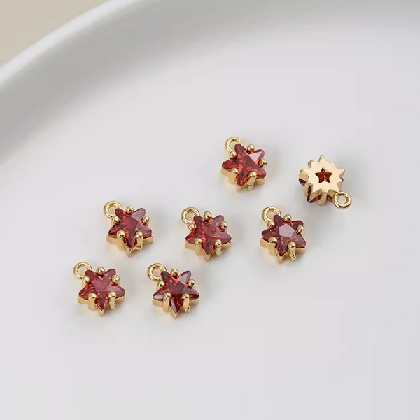 Zircon Small Cute Colorful Stars Pendants