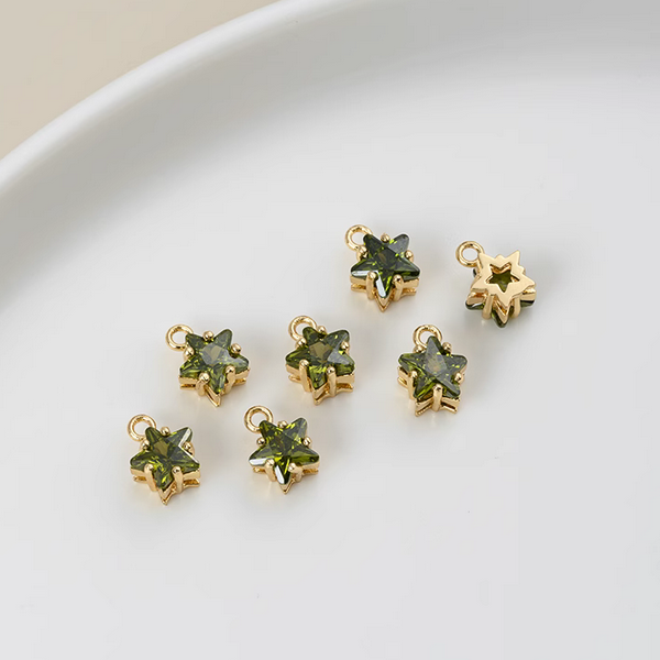 Zircon Small Cute Colorful Stars Pendants