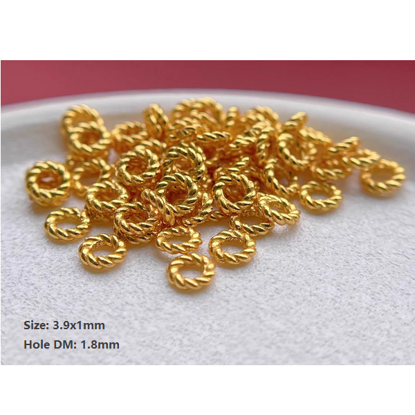 5pcs Sterling Silver Spacer Partition Piece 18K Plated- ASHG-19