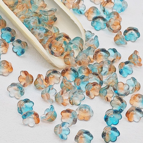 20pcs Glass Spacer Lily Of The Valley Receptacle Partition Beads