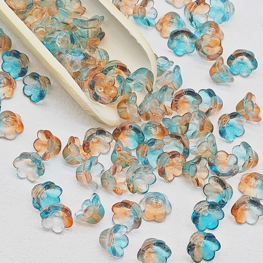 50pcs Lily Of The Valley Receptacle Glass Partition Beads Spacer -GLLN-20