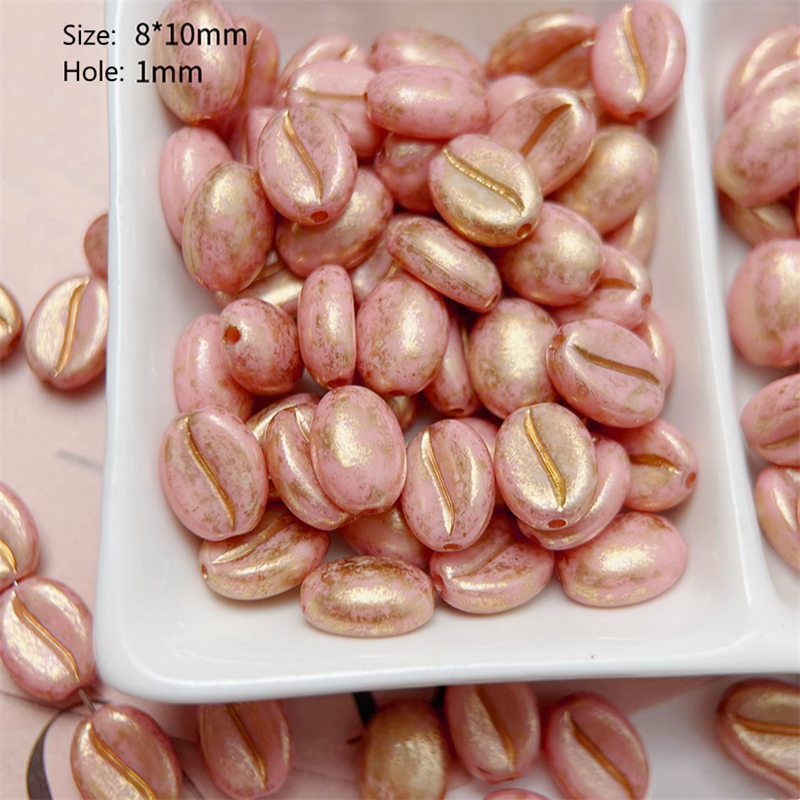 20pcs Coffee Bean Beads Ornament Handmaking Material