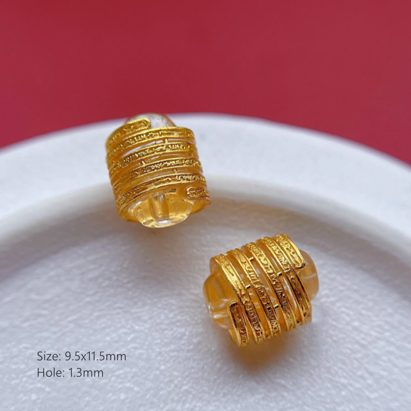 Nature Transparent Crystal Silver Gilded Base Spacers Partitions