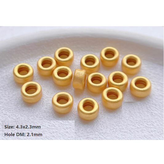 5pcs Sterling Silver Spacer Partition Piece 18K Plated- ASHG-20