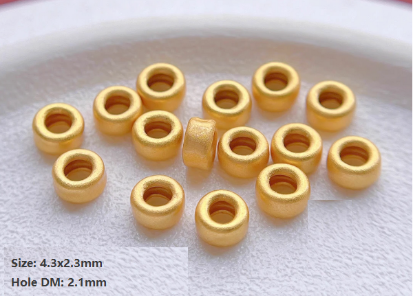 Sterling Silver Spacer Partition Piece, Gold Plated