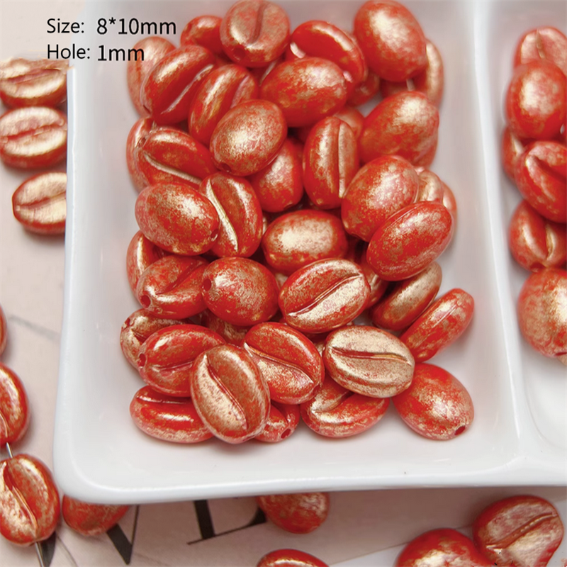 20pcs Coffee Bean Beads Ornament Handmaking Material