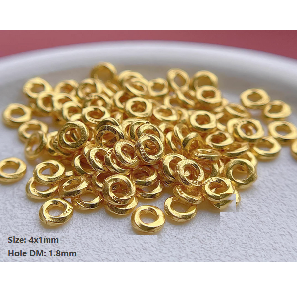 5pcs Sterling Silver Spacer Partition Piece 18K Plated- ASHG-21