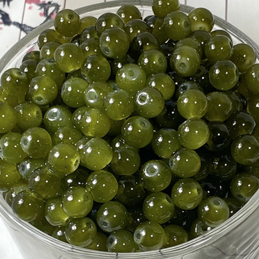20pcs 8mm Glass Matt Beads -GLCZ-19