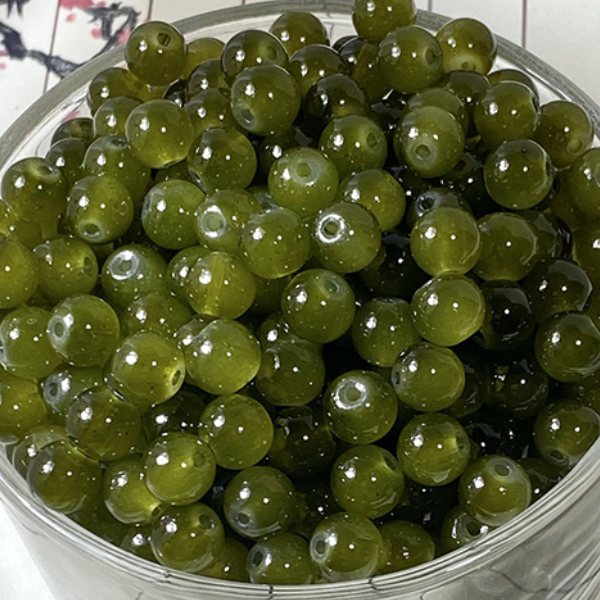 20pcs Glass Beads imitation Jade Beads