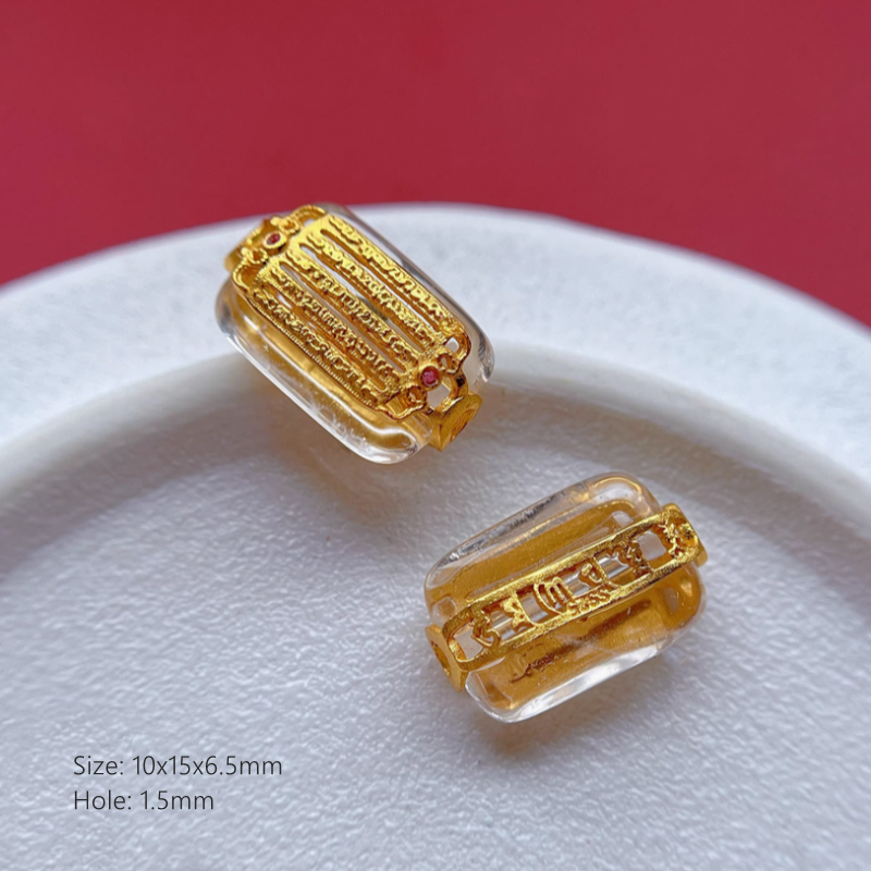 Nature Transparent Crystal Silver Gilded Base Spacers Partitions