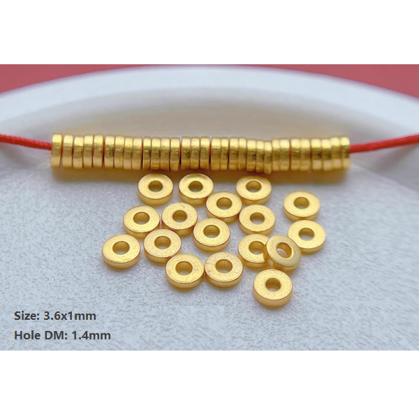 5pcs Sterling Silver Spacer Partition Piece 18K Plated- ASHG-22