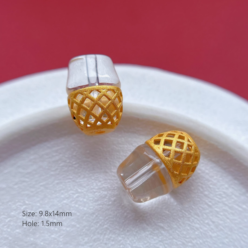 Nature Transparent Crystal Silver Gilded Base Spacers Partitions
