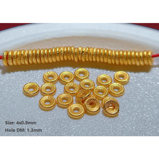 5pcs Sterling Silver Spacer Partition Piece 18K Plated- ASHG-24