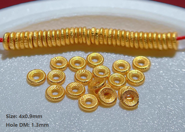 Sterling Silver Spacer Partition Piece, Gold Plated